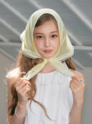 lemon yellow scarf