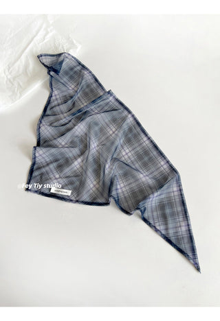 plaid triangle scarf