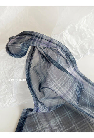 plaid triangle scarf