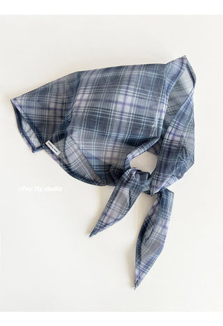 plaid triangle scarf