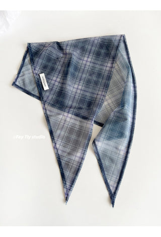 plaid triangle scarf
