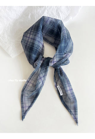 plaid triangle scarf