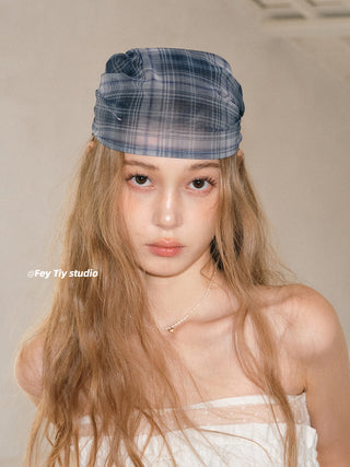 plaid triangle scarf
