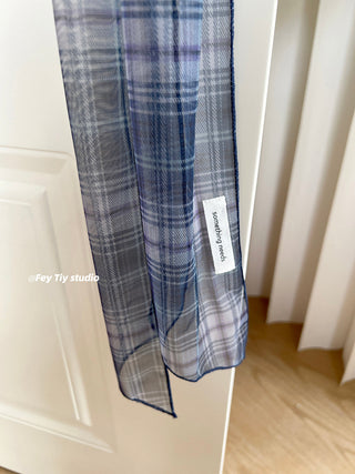 plaid triangle scarf