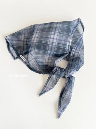 plaid triangle scarf