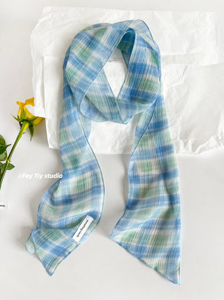 blue rose scarf