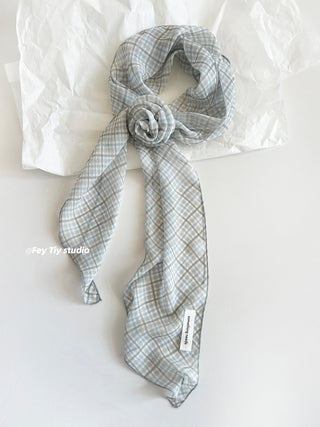 blue rose scarf