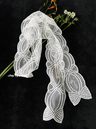 geometric lace scarf