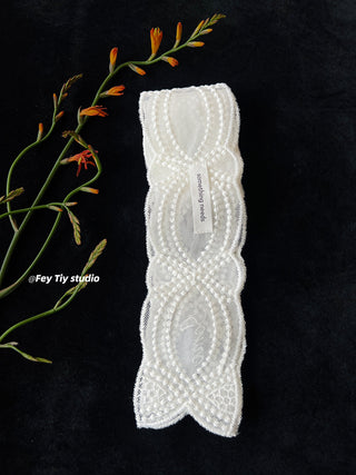 geometric lace scarf