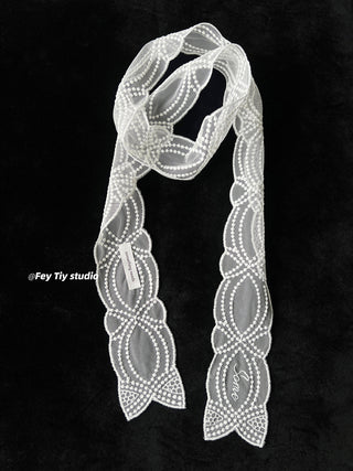 geometric lace scarf