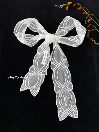 geometric lace scarf