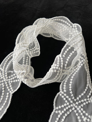 geometric lace scarf