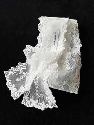 geometric lace scarf