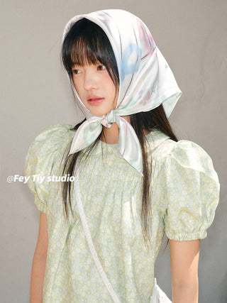 clover silk scarf