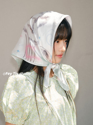 clover silk scarf