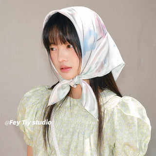 clover silk scarf