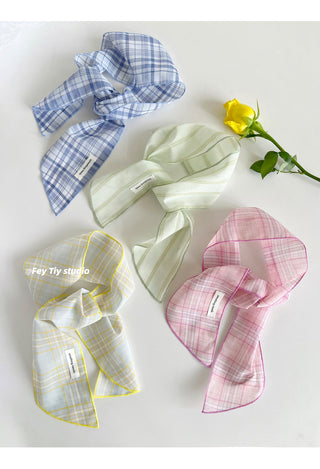 linen plaid scarf