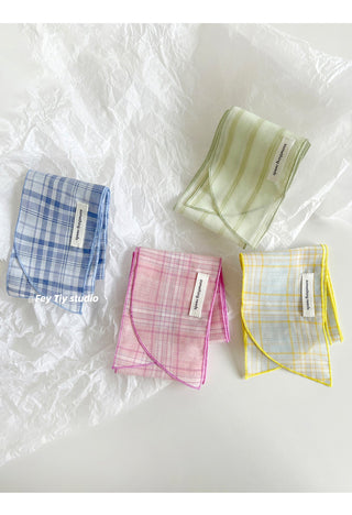 linen plaid scarf