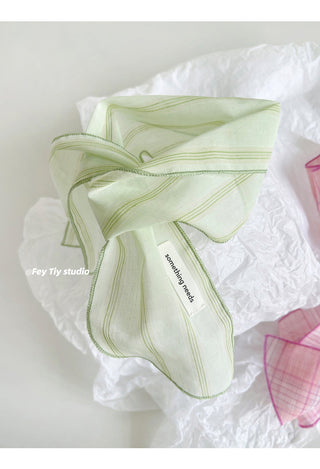 linen plaid scarf