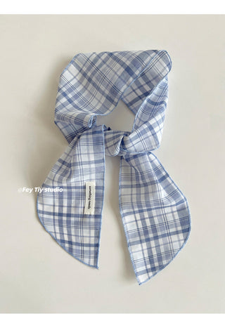 linen plaid scarf