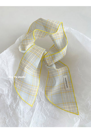 linen plaid scarf