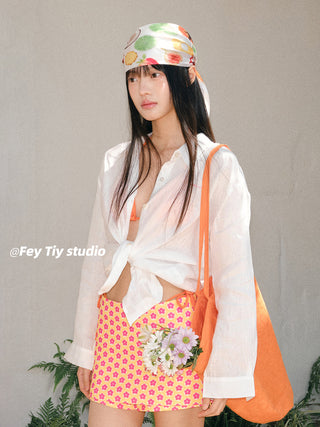 tropical fruit scarf