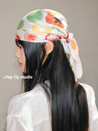 tropical fruit scarf