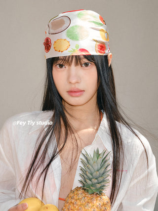 tropical fruit scarf