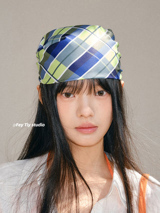 blue plaid headscarf 01