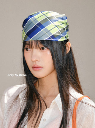 blue plaid headscarf 01