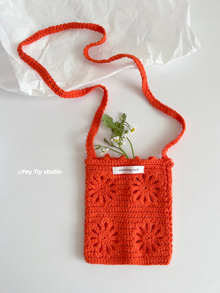 knit crossbody bag
