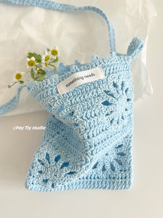 knit crossbody bag