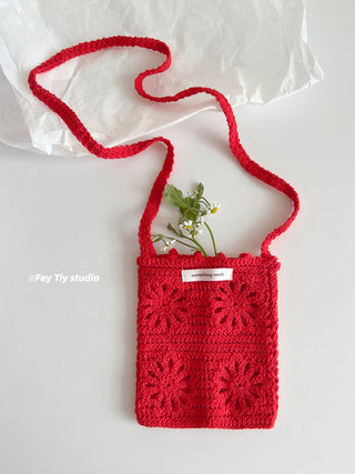 knit crossbody bag