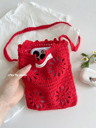 knit crossbody bag