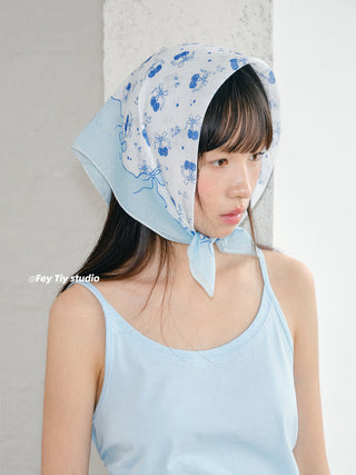 blue cherry scarf