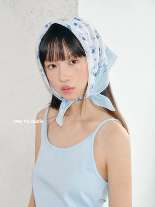 blue cherry scarf