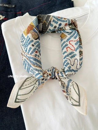 tie-dye square scarf