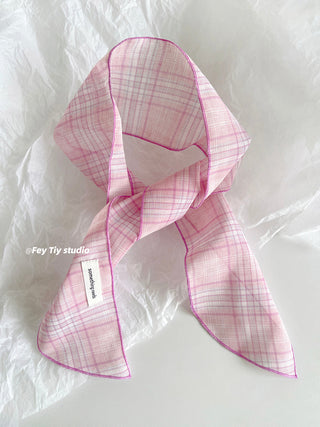 linen plaid scarf 02