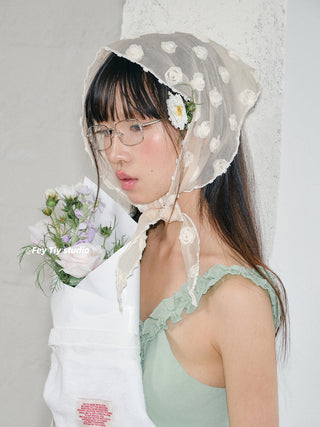 rose triangle scarf