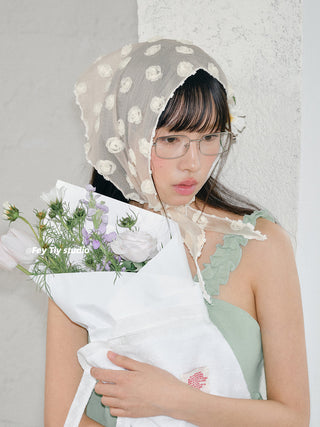 rose triangle scarf