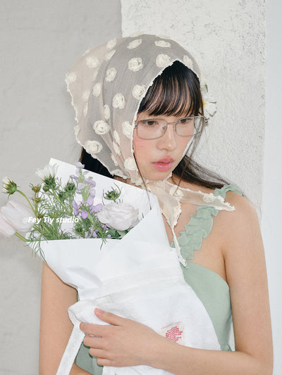 rose triangle scarf