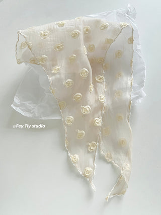 rose triangle scarf