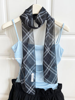 plaid rose scarf