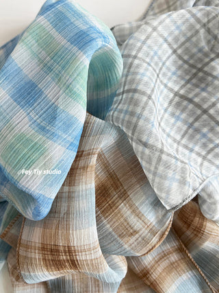 plaid rose scarf