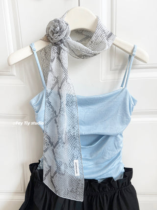 plaid rose scarf