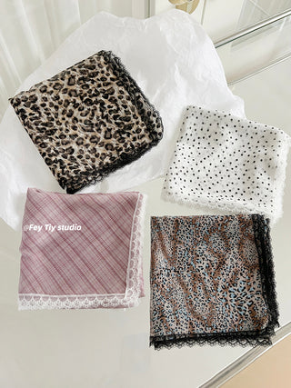 leopard square scarf