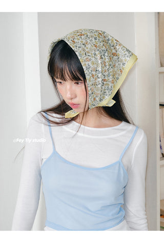 floral square scarf