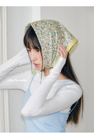floral square scarf