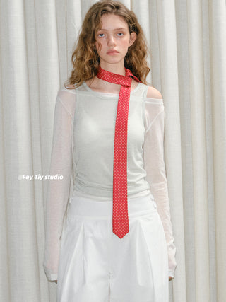 knit striped tie