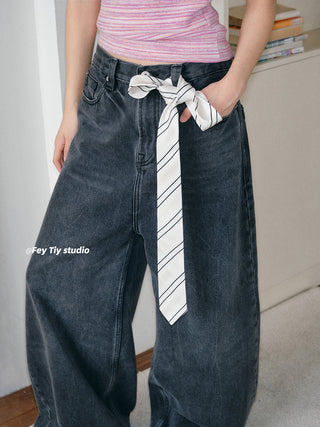 knit striped tie